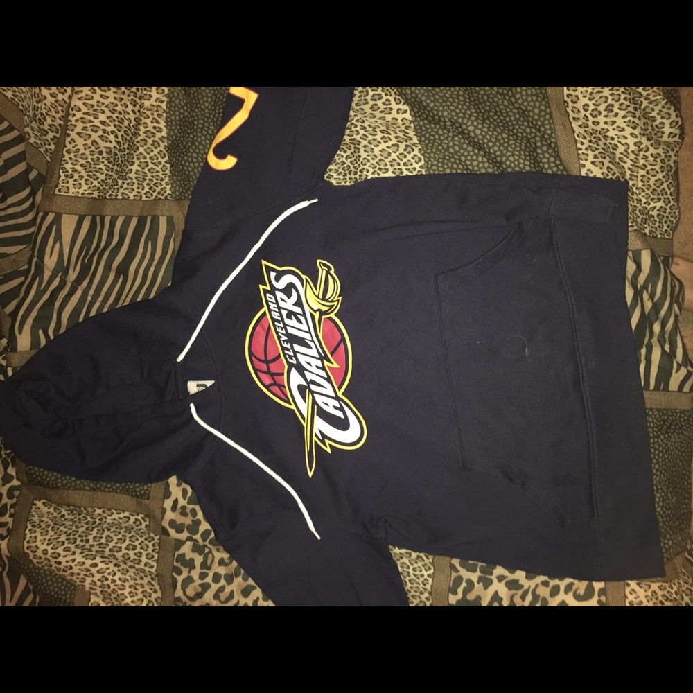 NBA Cleveland Cavaliers Navy Pullover Hoodie with Yellow Accents